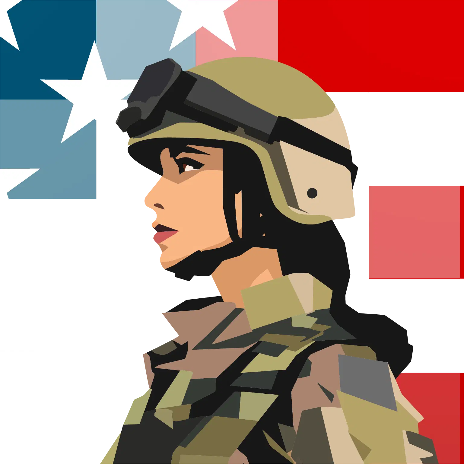 Illustration of Military Veteran. sharing our commitment to Veterans